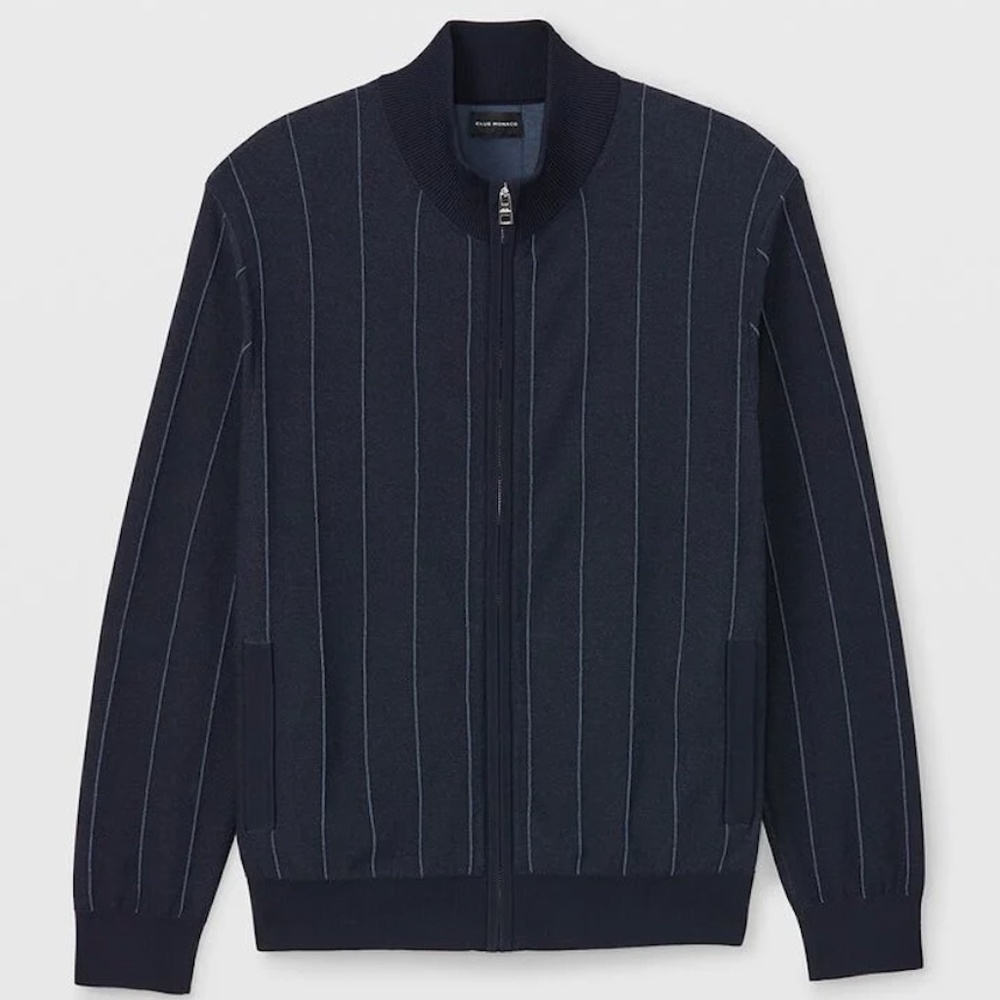 Rib Plaited Bomber Jacket - Brand New - NEVER WORN - Blue - Picture 4 of 4